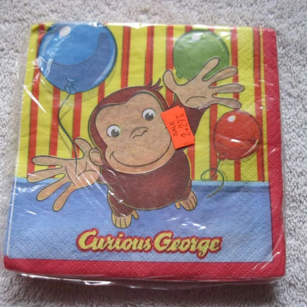 Curious George Unique Party Paper Plates Napkins Invitations Balloons Bananas